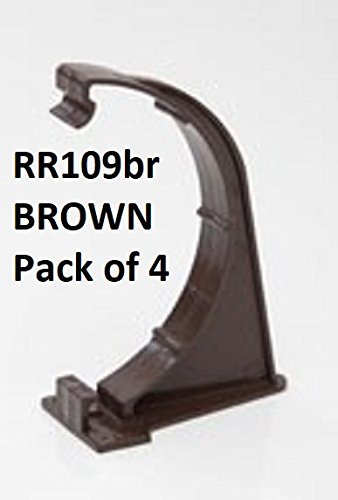 Pack of 4 x RR109 Brown POLYPIPE Fascia Brackets 112mm Half Round guttering System