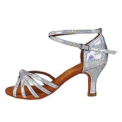 YKXLM Latin Dance Shoes Ballroom Women Salsa Tango
