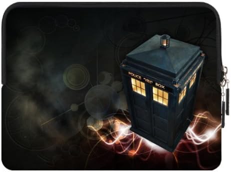 Doctor Who Tardis Pattern Neoprene Zipper Sleeve Case Sleeve Pouch for Apple iPad 1/iPad 2/iPad 3/iPad 4