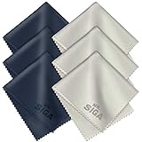 MR.SIGA Premium Microfiber Cleaning Cloths for Lens, Eyeglasses, Screens, Tablets, Glasses, 6 Pack, 6 x 7 inches (15 x 18 cm)