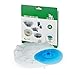 LetChef Silicone Stretch Lids 6 Pack + Gift 5” Suction Lid - Keep Food Fresh - Multi-Size Stretchable Covers for Bowls, Cups, Pots, Can, Mason Jar - Flexible Reusable Freezable Microwavable Cover