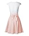 Ninimour Women's Trendy Splicing High Waist Pleated Lace Mini A-Line Dress Orange S