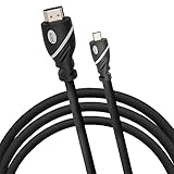Jumbl High-Speed HDMI to Micro HDMI (Type D) Cable (3Feet) for Connecting Smartphones & Camcorders to a TV, Supports 3D & 4K Resolution, Ethernet, 1080P and Audio Return - White