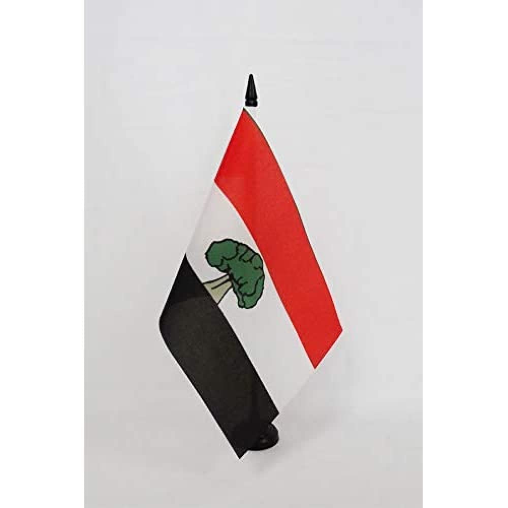 AZ FLAG Oromia Region Table Flag 5'' x 8'' - Oromiyaa Office Decoration 100% Polyester 21 x 14 cm - Mini Desk Flag with Pole and Black Plastic Base