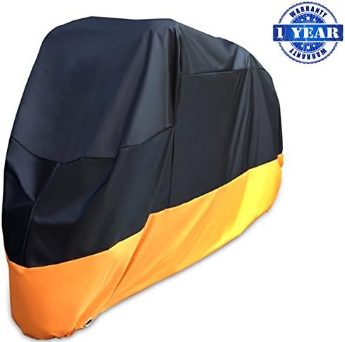 Black Sliver Motorcycle Cover XXXL-No LOGO (210D Black Orange XXXL)
