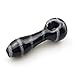 4.5 Inch Striped Big Glasswre with Great Air Flow Protable Thick and Durable Art Glass（Classical Striped Black)