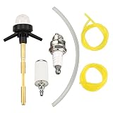K056704 Carburetor Primer Bulb + Fuel Filter Fuel Line for Poulan 577135901 Weed Eater FX26SCE SST25CE W25CBK W25CF W25CFK W25SB W25SFK String Trimmer ZAMA C1U-W49 C1U-W49B
