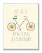 The Kids Room by Stupell Life is A Beautiful Adventure Bird On A Bike Rectangle Wall Plaque, 11 x 0.5 x 15, Proudly Made in USA