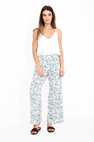 Womens LADIES FLORAL PRINT PALAZZO TROUSERS PANTS SUMMER WIDE LEG PLUS SIZE 8-26