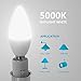 E12 Bulbs Candelabra LED Bulbs 60 Watt,Acaxin E12 Daylight 5000K LED Chandelier Bulbs,600 Lumen, Non-Dimmable,6 Pack