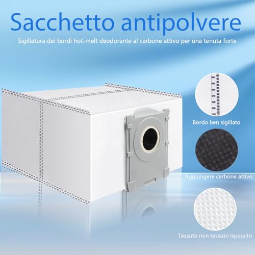 Lovobo T50 Max Accessories for Ecovacs Deebot T50 Max PRO Omni/T50 Max PRO Omni Gen2, Spare Parts: 2 Main Brushes, 6 Cleaning Cloths, 4 Filters, 6 Dust Bags, 6 Side Brushes