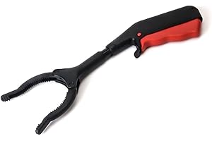 11inch Long Grabber Reacher with Nonslip Jaw Grabber Trash Claws Clamp Pickers Upper Stick Tool Hand Grabber for Reaching