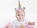 Unicorn Party Supplies Multicolor 26 Piece Decorations for Kids, Glitter Unicorn Headband for Birthday Girl, Gold Happy Birthday Banner By JIA LE