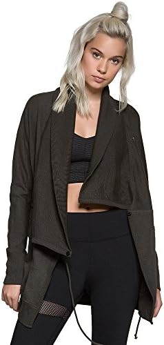 TITIKA Women's Yoga Sweater Fashion Coat Natural Fabric Stereo Tailoring for Autumn and Winter New Pocket and Belt (M, Green)