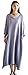 Soojun Women's Casual Cotton Linen Long Dress with Batwing Sleeve, Style1 Grey, One Size