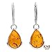 KAB Cognac Baltic Amber Sterling Silver 925 Beauty Earrings 7