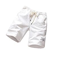 iZHH Fashion Mens Beach Pants Sports Breathable Pants Summer Fitness Running(White,33)