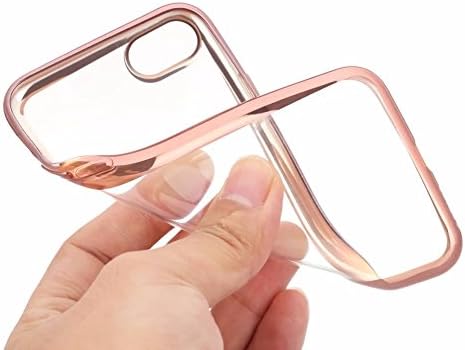 iPhone 7 Plus [5.5''] Case, CHIBI Luxury Ultra Thin Clear Crystal Plating Electroplating TPU Soft Case for iPhone 7 Plus (Rose Gold)