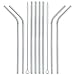 Set of 8 Stainless Steel Drinking Metal Straws 8.5