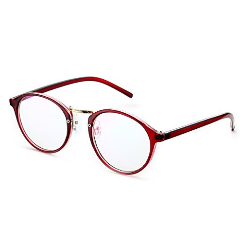 PenSee Vintage Inspired Eyeglasses Frame Round Circle Clear Lens Glasses