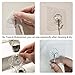 Sunrans Adhesive Hooks, Reusable Nail Free Wall Hooks 22lb(Max), Durable and Super Sticky, Transparent Seamless Hooks 12 Pack, Waterproof and Oilproof, Perfect for Wall, Ceiling, Door, Bathroom