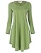 Kate Kasin Women's Long Sleeve Casual Loose Fit T-Shirt Dress