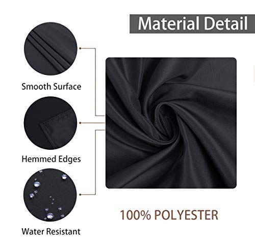 SARAFLORA Rectangle Table Cloth - Washable Water Resistance Microfiber Tablecloth Decorative Table Covers for Picnic Banquet Party Kitchen Dining Room, 100% Polyester, 150 GSM (60 x 84 inches, Black)