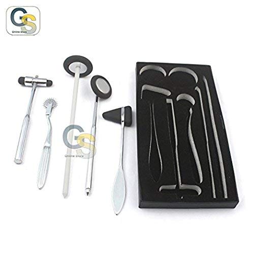 G.S Neurological Reflex Medic Hammer Hammer 5 Piece Set - Black Best Quality - Thumbnail 5