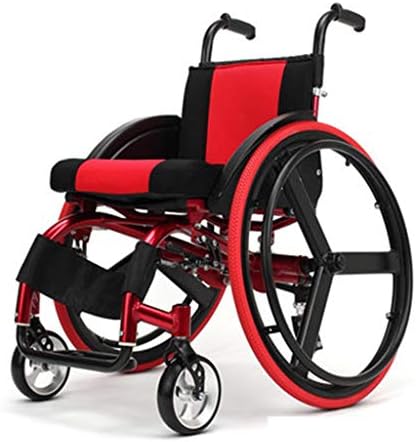 Festiveasd Sports And Leisure Wheelchair Portable Folding Lightweight with Ultra Light Aluminum Alloy Quick Release Rear Wheel Shock Absorber Trolley Disabled Elderly Driving Medical