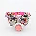 Collar For Small Dogs And Cats Cute Bowtie Dog Collar for Girls and Boys Detachable Bowknot Adjustable Bow Necklace Printed Collar With Bell Dog Puppy Pet Cat Safety Collar For Cat Head (Pink, S)