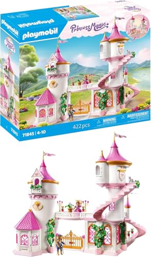 PLAYMOBIL | Princess Magic | Prinzessinnenschloss mit Königspaar | Prinzessinnen Spielzeug | Schloss Spielset | Märchen Spielzeug für Kinder ab 4 Jahr