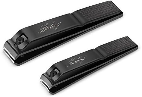 Buling Fingernail Clippers Toenail Clippers Nail Clippers Set for Men &amp; Nail Clippers for Women &amp; Black Stainless Steel Nail Cutter Set for Baby Sharp Nail Cutter with Leather Case for Kids
