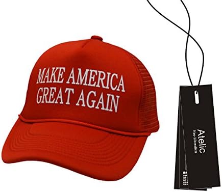 Cap - Atelic Make America Great Again Hat 2016 - Printed Just Like Donald Trump's - Red
