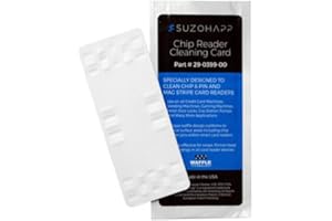 10/Pk SuzoHapp Waffletechnology Smart Credit Card Chip Reader Cleaning Card, 2-1/4" x 5"
