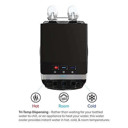 Brio Countertop Self Cleaning Bottleless Water Cooler Dispenser with Filtration - Hot Cold and Room Temperature Water. Free Extra Replacement Filters Included - UL/Energy Star Approved