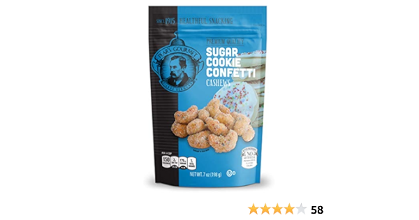 Amazon Com Sugar Cookie Confetti Cashews 7 Oz Grocery Gourmet Food