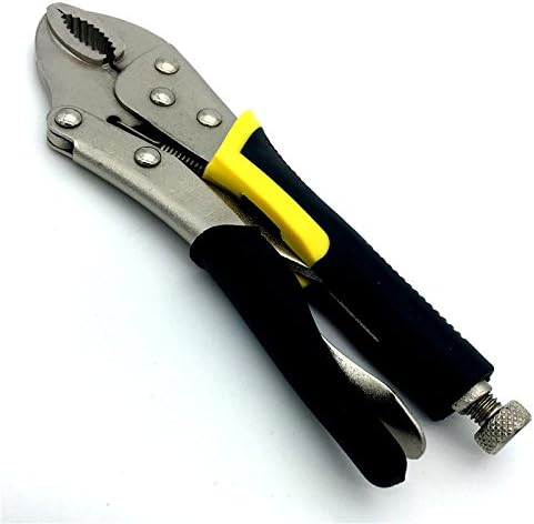 Locking Pliers 220Mm/10" High Carbon Steel Gourd Mouth Straight Jaw Lock Mole Vise Grip Clamping Hand Tools With Plastic Handle