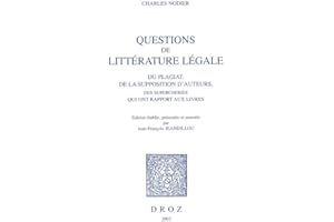 Questions de littérature légale : du plagiat, de la supposition d’auteurs, des supercheries qui ont rapport aux livres (Frenc