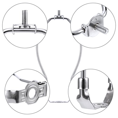 Maxdot 2 Pieces Lamp Harp Holder for Table and Floor Lamps (Chrome Polished, 8 Inch)