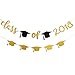 2019 Graduation Party Decorations,Gold Glittery Class of 2019 Banner and Gold Glittery Graduation Cap Garland- Graduation/Grad Party Decorations