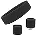 Kenz Laurenz Sweatband Set Cotton Sports Headband Terry Cloth Wristband Moisture Wicking Sweat Absorbing Head Band Athletic Exercise Basketball Wrist Sweatbands and Headbands