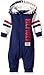 Tommy Hilfiger Baby Boys' Flag Hooded Coverall, Navy, 24 Months