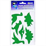 Seward Street Studios Reflective Decals Dinosaur Set - Dinosaur Safety Sticker Kit - Dinosaur Reflector Stickers (Light Green)