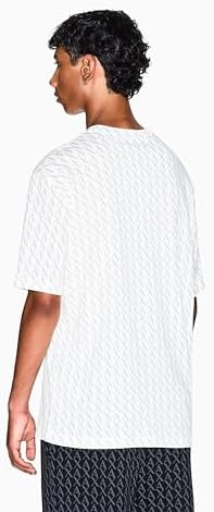 Men's Essential, All Over Logo,Regular Fit,White,L
