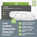 FireAngel FA3820 Carbon Monoxide Detector 10 Year Sealed Battery 2 Pack view 2