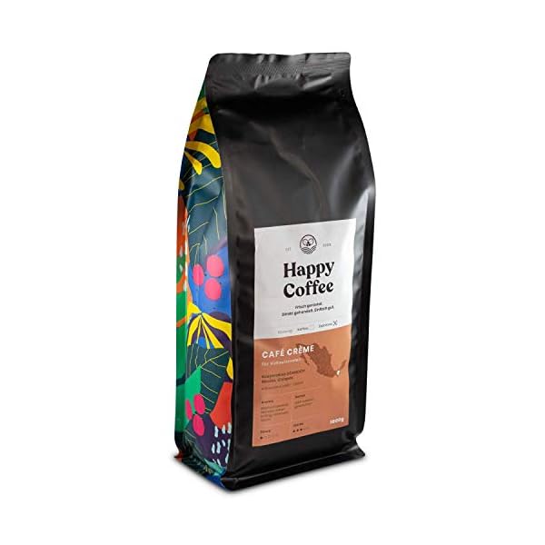Happy Coffee CAFE CREME | Für Kaffeevollautomaten | Säurearm | schokoladig (1KG) – Bild 3