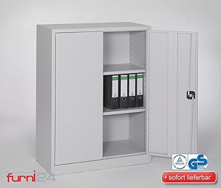 Furni 24 Aktenschrank Stahlflügeltürschrank Materialschrank Werkzeugschrank Stahlschrank Universalschrank Verschiedene Ausfüh