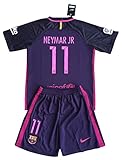 Neymar Jr #11 Barcelona 2016-2017 Kids/Youths Away Soccer Jersey & Shorts