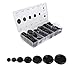 EASYEAH 170 Pcs Rubber Grommets Firewall Hole Plug Set Electrical Wire Gasket Kit, Automotive Rubber Grommets for Wiring Assortment Kit for 1/4 3/8 1/2 5/8 3/4 7/8 1 Inch Round Drill Hole