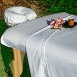 Massage Table Sheet Set – White Poly/Cotton, Health Care Stuffs